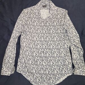 Van Heusen Mens Flex Collar Slim Fit Stretch Dress Shirt, Floral Blue